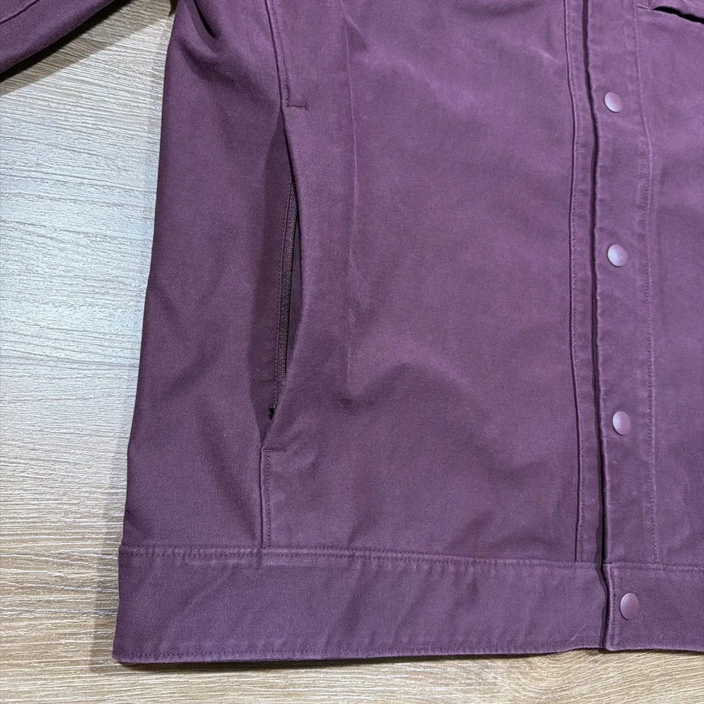Lululemon Men's LARGE City‎ Excursion Snap Jacket LM3CZGS Plum Cassis Burgundy L